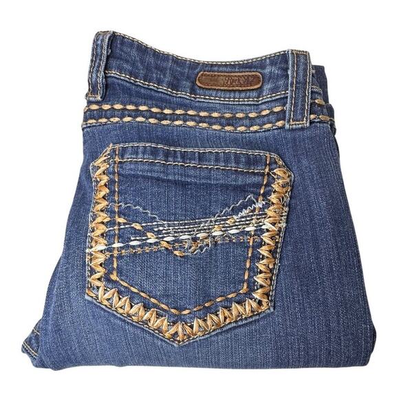 Rock 47 by Wrangler Jeans Womens 30x32 Blue Denim Low Rise Bootcut Western Horse - Picture 9 of 16